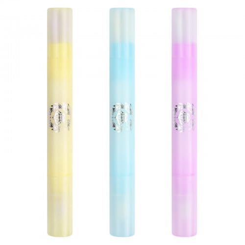 Dokeno 3 Stück Nagellackentferner Stifte Nagellack Korrekturstift Nachfüllbar Nail Art Entfernung Stifte mit Baumwollköpfen Nagellack Entfernung Stifte mit 9 Austauschbare Nagelersatzspitzen