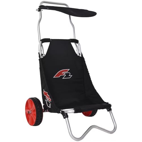F2 Transportwagen Beach Buggy Deluxe Schwarz SUP Wagen Sitz Windsurf Transport Strandwagen