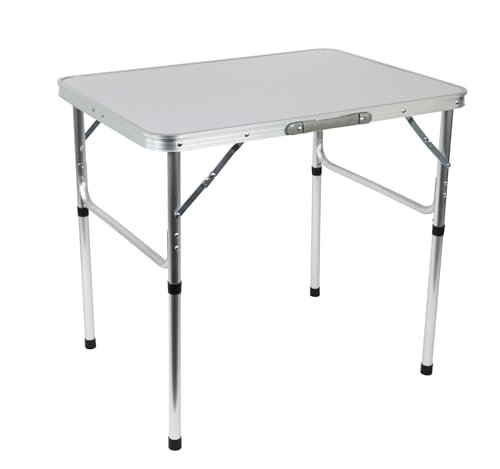 Ondis24 Campingtisch Klapptisch Faltbarer Gartentisch Alutisch Picknicktisch Reisetisch, klappbar & zweifach höhenverstellbar mit Tragegriff