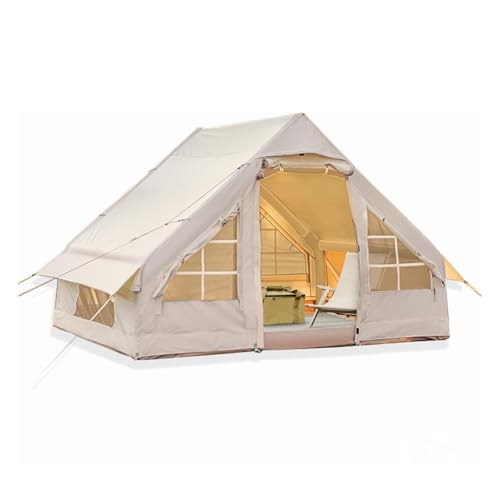 HikerSKY Aufblasbares Zelt für 2-4 Personen, mit Luftpumpe, Aufblasbares Campingzelt, Wasserdicht, für Camping und Outdoor-Aktivitäten