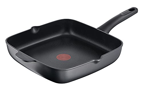 Tefal E23540 Ultimate tiefe Viereck-Bratpfanne | Aluminiumguss | Wärmeverteilung | Antihaftbeschichtung | Thermo – Signal | mühelose Reinigung | langlebig | induktionsgeeignet | Schwarz