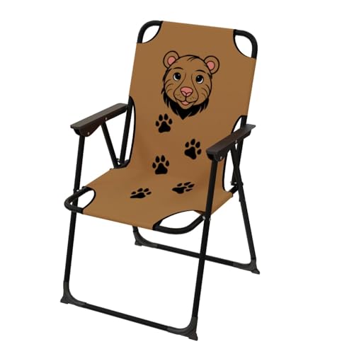 Kinder Outdoor Campingstuhl Klappstuhl Campingstuhl Outdoor Camping klappbar Löwe max 100Kg Stahl pulverbeschichtet