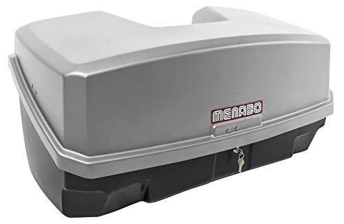 Ménabo Nekkar Silber Transportbox Gepäckbox für Kupplungsträger Heckträger 300 Liter, Hart, Silberfarben, Wasserdicht, Transportbox, Menabo Race 3, Race 4, Project Tilting 3