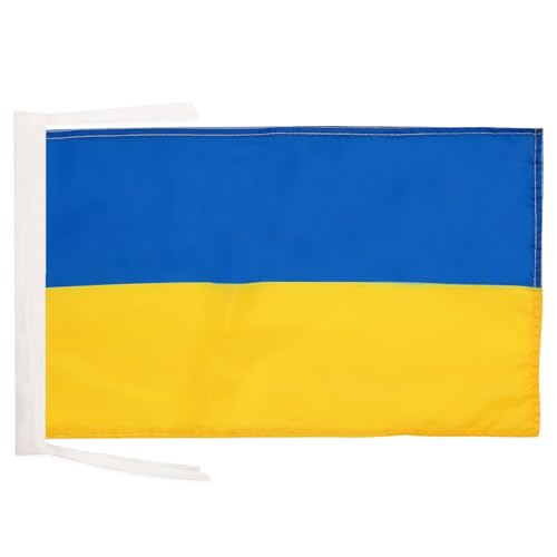 AZ FLAG - Flagge Ukraine - 45x30 cm Mit Kordel - Ukrainische Fahne 30 x 45 Cm - Flaggen