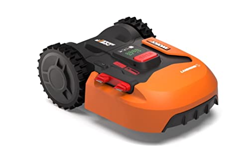 WORX Landroid S WR184E Mähroboter für kleine Gärten bis 400 m² / Automatischer Rasenmäher für gepflegten Rasen mit Anwendungssteuerung, WLAN-Konnektivität, 20-50 mm Schnitthöhenbereich