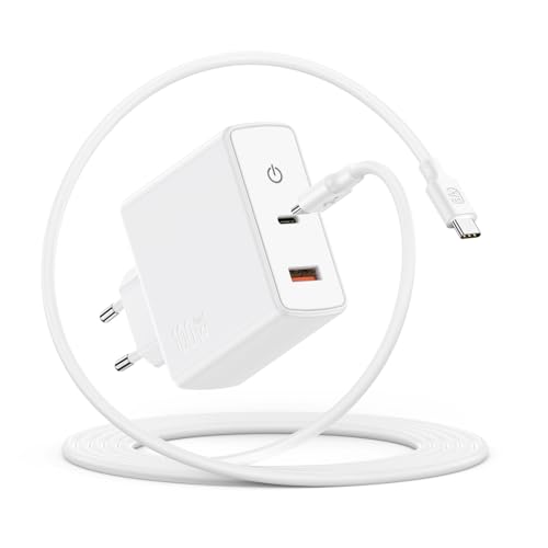 USB C Ladegerät 100W 2-Port USB C Schnellladegerät für MacBook Pro 15/16/13/14 Zoll, Macbook Air 13 2020/2019/2018, i-Pad Pro 12.9/11 Zoll, Samsung Galaxy S22 S23 Ultra Tablet, USB C GaN Netzteil 100W