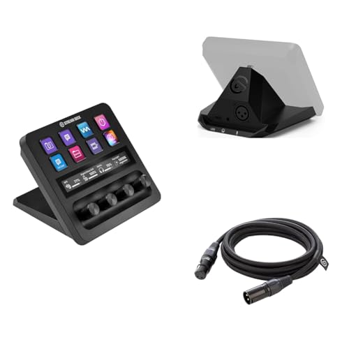 Elgato Stream Deck +, XLR Dock and XLR Mikrofonkabel-Bündel – Audio-Mischpult, Produktionskonsole und Studio-Controller, XLR-zu-USB-Mikrofonschnittstelle, Abgeschirmtes Mikrofonkabel, Mac/PC