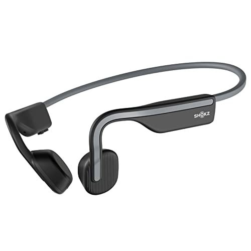 Shokz OpenMove Bluetooth Kabellos Kopfhörer, Knochenschall Bone Conduction Wireless Headset, Wasserdicht Staubdicht Sport Kopfhörer für Workout Laufen Joggen, 6H Spielzeit, Slate Grey
