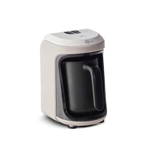 Karaca Hatır Hüps 535 W Kaffeemaschine für türkischen Mokka mit Milch, Beige, Milcherhitzung Maschine, Türkische Kaffeemaschine, Türkische Traditional Kaffee Instantkaffee mit Milch