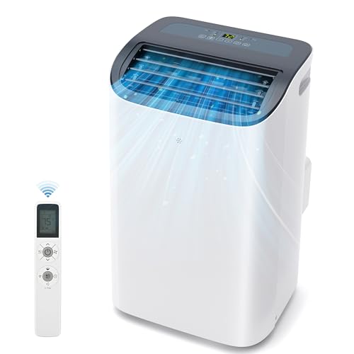 EUHOMY Mobile Klimaanlage 12000 BTU mit Abluftschlauch | 3-in-1 Mobiles Klimagerät: Kühlen, Entfeuchten, Ventilieren | 4-Stufen-Lüfter | 410 m³/h | Energieeffizienzklasse A |