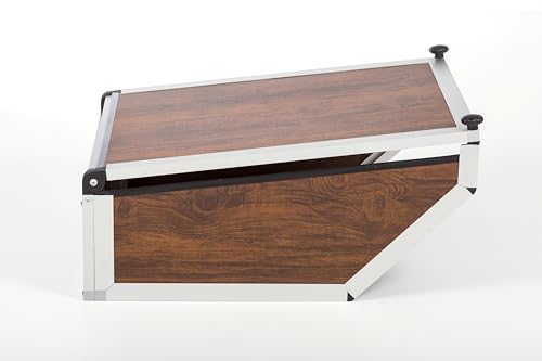 PreGaRo® Mährobotergarage mit klappbarem Dach. Masse innen 70x49x25x33 (LxBxHh+Hv) PG357H Holzoptik