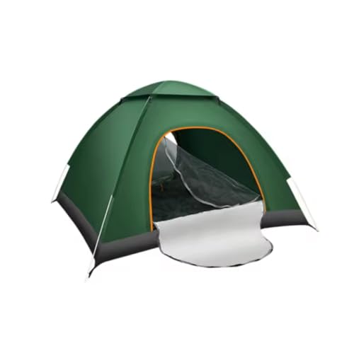 Outdoorzelt 3-4 Personen Campingzelt Wurfzelt Zelt grün orange 200x200 cm Neu