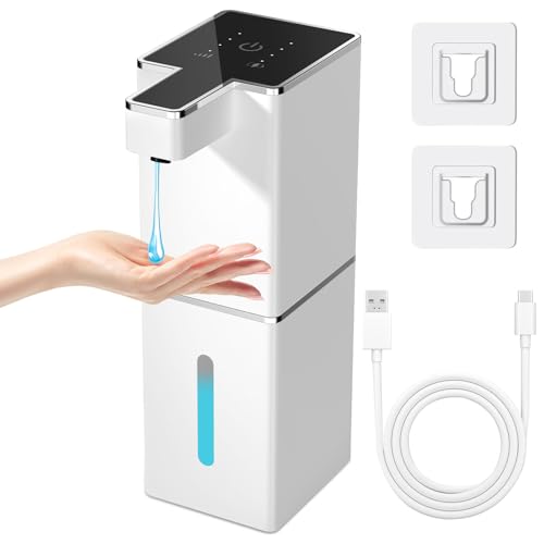 RDDAIPE 380ml Seifenspender Automatisch, Wandbefestigung Elektrischer Seifenspender mit Sensor,Automatischer Seifenspender,No Touch,Ohne Bohren,IPX5 Wasserdicht,Seifenspender Elektrisch für Bad,Küche