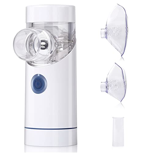 Inhalationsgerät tragbar Vernebler Set geräuscharmes Inhalator Vernebler mit Mundstück und Maske für Kinder und Erwachsene, wirksam bei Atemwegserkrankungen