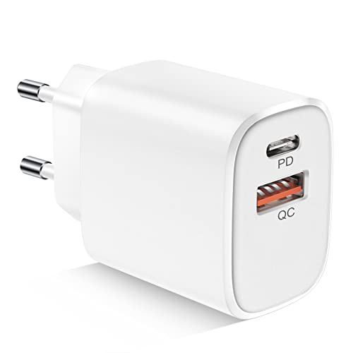 INNISTO Ladegerät USB C 20W, 2 Port 20W USB C Ladegerät USB Netzteile Schnellladegerät,iPhone Reise Ladegerät PD3.0 USB C Kompatibel mit iPhone 14/13/12/11 Pro iPad/Air Google Pixel Galaxy S22 Ultra