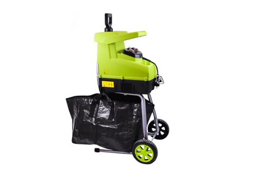Baricus Leisehäcksler für Äste bis 44mm inkl. Sammelbeutel 2.800 Watt - Müheloses Häckseln für ein aufgeräumtes Gartenparadies