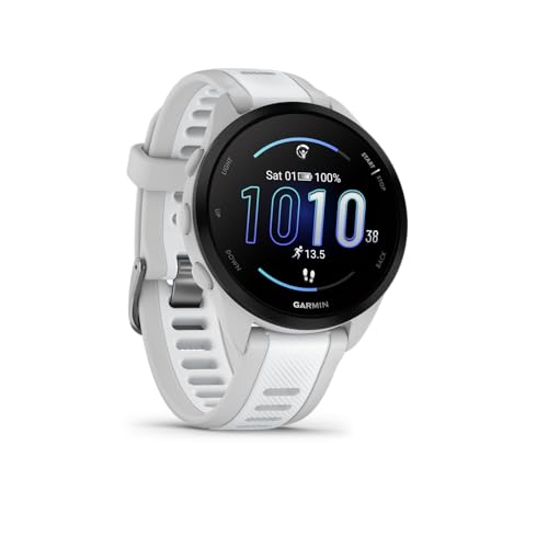 GARMIN Forerunner 165, leichte GPS Smartwatch zum Laufen, mit AMOLED Touchscreen, Trainingsempfehlungen, Gesundheitsdaten, smarten Funktionen