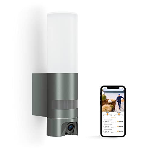 Steinel LED Außenleuchte L 620 CAM, mit 180° Bewegungsmelder, Überwachungskamera mit Full-HD und Gegensprechanlage, ideal als LED Wandleuchte inkl. 16 GB SD-Karte, Anthrazit