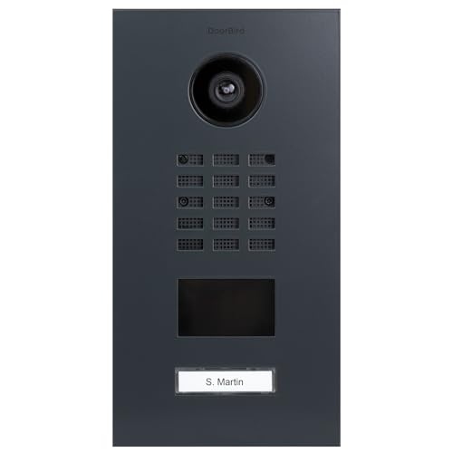 DoorBird D2101V IP Video Türstation | Video-Türsprechanlage mit 1 Ruftaste, RFID, HD-Video, Bewegungssensor, in Anthrazitgrau (RAL 7016)