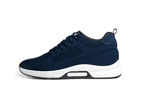 Conzuri V2 Cloud Runners Schuhe für Herren mit zunehmender Körpergröße erhöhen Ihre Körpergröße um 6,1 cm - Aufzugschuhe für lässige und professionelle Einstellungen, Marineblau, 41.5 EU