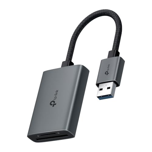 TP-Link Speicherkartenleser SD Kartenleser, USB auf SD und microSD bis zu 2 TB, USB 3.0, UHS-I 200 MB/s, Gleichzeitiges Lesen und Schreiben von Zwei Karten, UA430