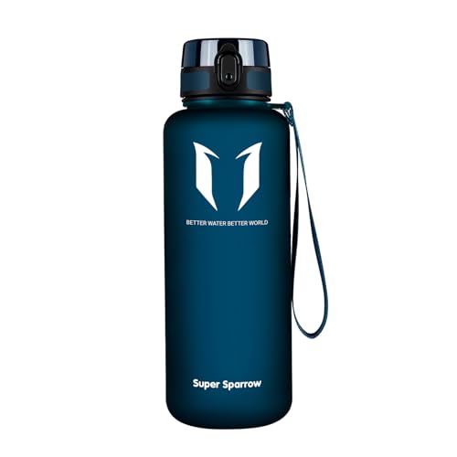 Super Sparrow Trinkflasche - 1.5L - Wasserflasche Auslaufsicher -Sportflasche BPA-Frei | Schule, Sport, Wasser, Fahrrad