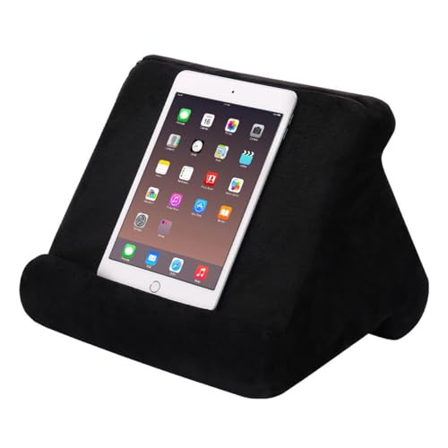 EightSpace Kissen Pad Multi-Winkel Soft Tablet Stand, neue Tablet Kissen Stand, justierbare drei Blickwinkel Design für iPad, Tablets, Kindle, Smartphones, Bücher (schwarz)