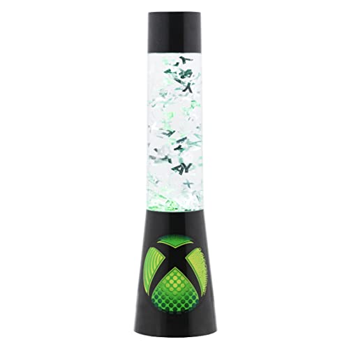 XBOX Glitzer Flüssigkeitsfluss-Lampe mit schwebenden Controller-Icons - Offiziell lizenziertes Microsoft-Merchandise, Gaming-Raum-Nachtlicht Schlafzimmerdeko