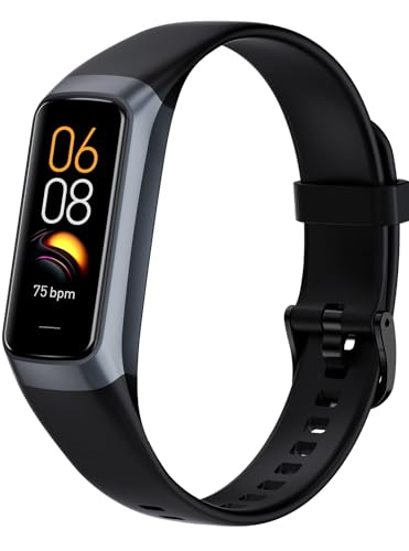 Fitness Tracker 1,10' Screen Smartwatch Herren Damen, Fitnessuhr Smart Watch mit 24h Herzfrequenz, Schlaf, Blutdruck Monitor, Aktivitätstracker IP68 Wasserdicht, Sportuhr für iOS Android (Schwarz)