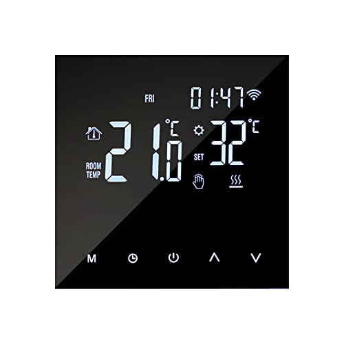 WIFI Smart Heizungsthermostat Digitaler Temperaturregler Handy APP Steuerung Touchscreen LCD Display Wochenprogrammierbares Wasser Fußbodenheizung & Gasboiler Thermostat Frostschutz für Zuhause