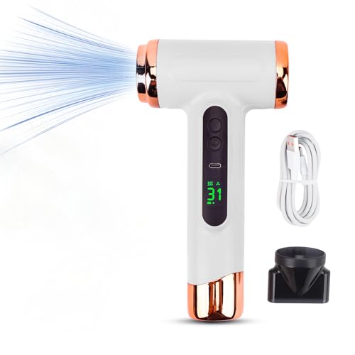 Akku Föhn 15.000 MAh Haarföhn, Kalter Heißer Schnurloser Haartrockner Tragbarer USB Wiederaufladbarer Akku Fön Für Reisen, Business, Camping, Studentenwohnheime, Wohnungen
