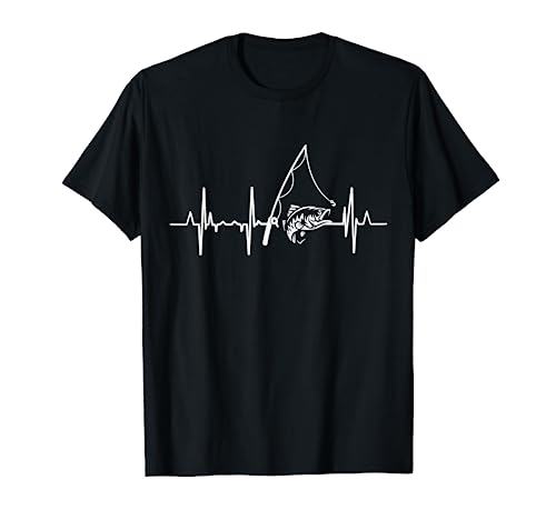 Angeln Herzschlag für Angler und Fischer T-Shirt