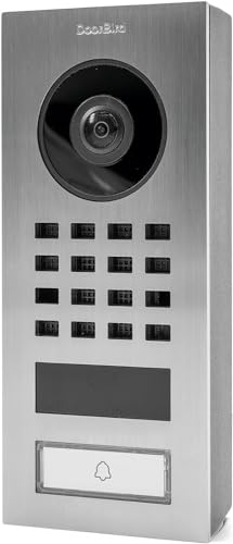 DoorBird D1101V Unterputz IP Video Türstation, Edelstahl V2A | Video-Türsprechanlage mit 1 Ruftaste, WLAN, Bluetooth, HD-Video, Bewegungssensor
