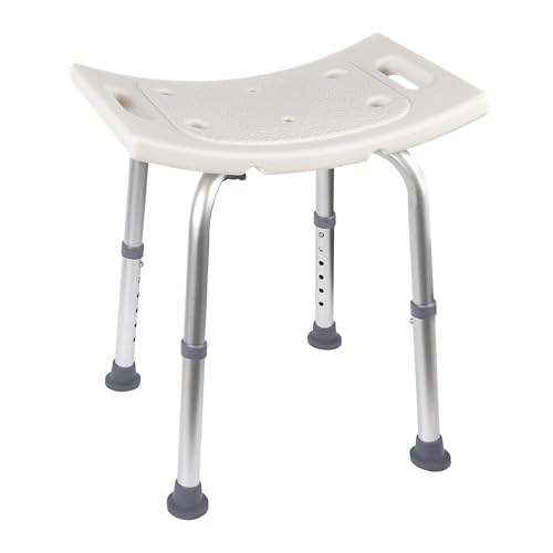 Ez2care Höhenverstellbarer Duschhocker – Anti-Rutsch Duschstuhl 37.6-49.5cm, Belastbar bis 136kg, Stabil & rutschfest, Perfekt für Senioren & Kleine Badewannen