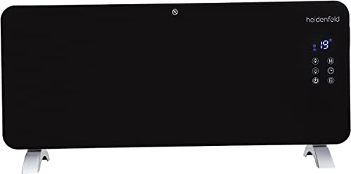 Heidenfeld Konvektor Heizung GK200 | 𝟯 𝐉𝐀𝐇𝐑𝐄 𝐆𝐀𝐑𝐀𝐍𝐓𝐈𝐄 - Glaskonvektor 2000 Watt - Heizlüfter - Heizkörper - Elektroheizung - Elektro Heizer - Bis 40 m² (GK200 ohne WLAN)