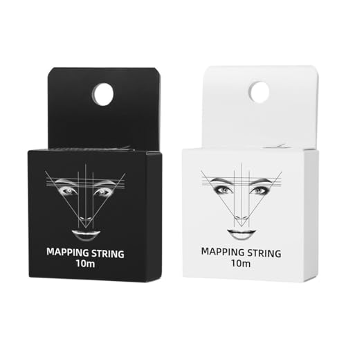 WANGCL 2 Stück Augenbrauen Schnüre Vorgefärbter Faden Microblading Brow Mapping String für Semi Permanent Augenbrauen Tattoo