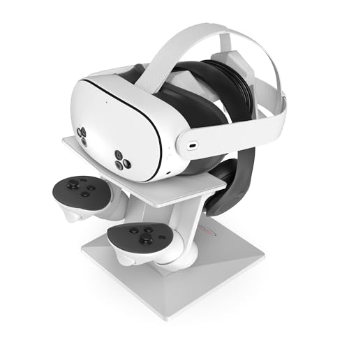 Digicharge VR Headset Ständer für Meta Quest 3S / Quest 3 / Oculus Quest 2 VR Mount Display Aufbewahrung für Headset und Touch Controller