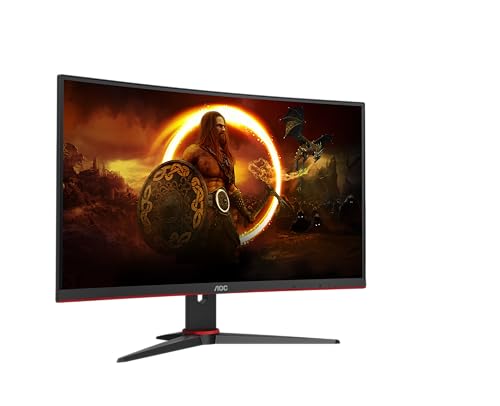 AOC Gaming CQ27G2SE - 27 Zoll QHD Curved Monitor, FreeSync Premium (2560x1440, 165 Hz, HDMI 1.4, DisplayPort 1.2) schwarz-rot