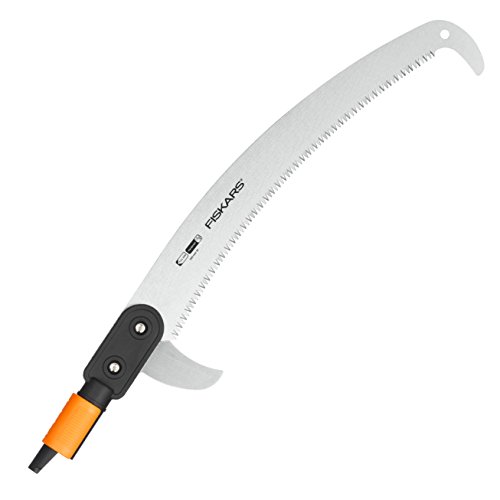 Fiskars Wertastungssäge für Arbeiten an weit entfernten Stellen, Werkzeugkopf, Länge: 55 cm, Gehärtetes Stahl-Sägeblatt, Schwarz/Orange, QuikFit, 1000691