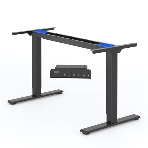 FlexiSpot Höhenverstellbarer Schreibtisch Elektrisch Tischbeine mit 2 Motoren & 4 Speicherfunktionen, höhenverstellbares Tischgestell, Schwarz