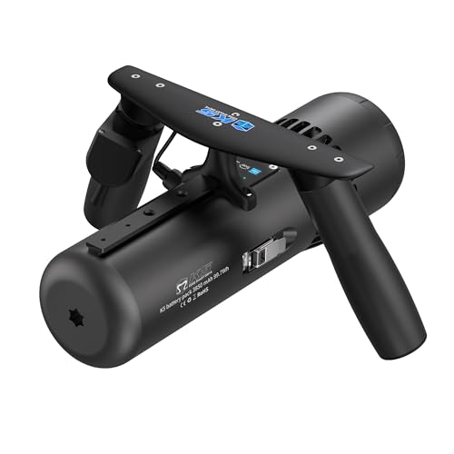 OMPHOBBY Edge K5 Unterwasser-Scooter, 50 m Wasserdicht, 60 Minuten Laufzeit, Sea Scooter mit 3 Geschwindigkeitsstufen, tragbarer Transport im Flugzeug, Ideal zum Schnorcheln, Schwarz