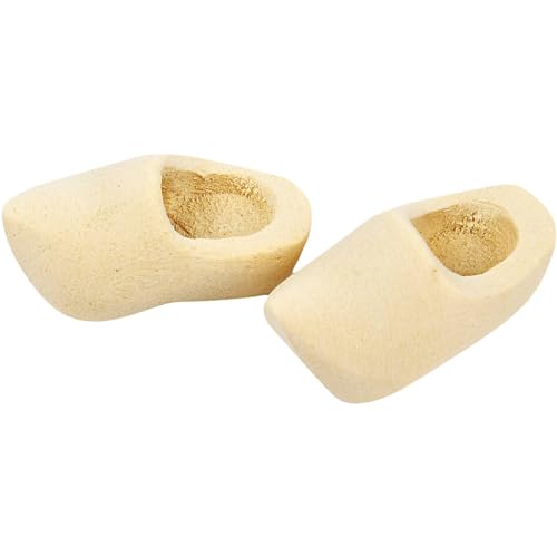 Creativ 100263 niederländische Holz-Clogs, Größe L: 30 mm, 2 Paar.