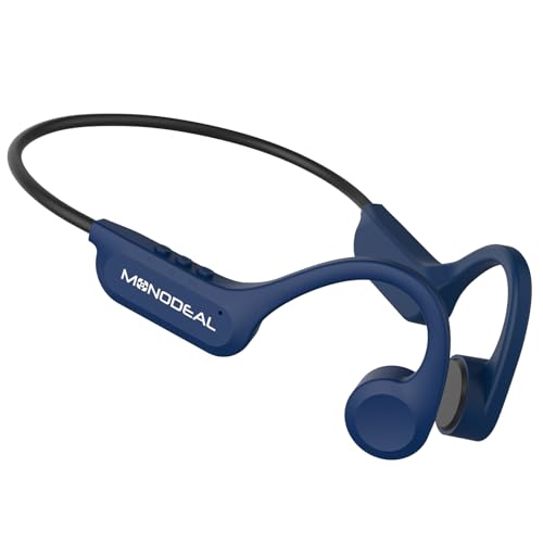 MONODEAL Knochenschall Kopfhörer Bluetooth 5.3 Open Ear Kopfhörer, Typ-C Ladeanschluss, IPX6 wasserdichte Knochenschall Kopfhörer, Bone Conduction Headphones Zum Joggen, Radfahren, Fitness