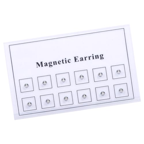 AVYRING 12stk Falsche Nasenstecker, Nicht-Piercende Magnetische Stecker für Frauen, Edelstahl Magnetische Ohrringe für Männer Falsches Nasenpiercing mit Silber Nasensteckern