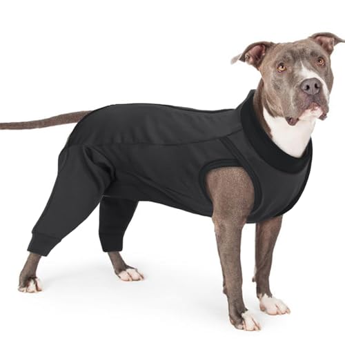 PUMYPOREITY Op Body Hund, Hundebody Nach Op Hündin Kastrationsbody Hund Rüde Op Schutz Hinterbeine Hund Leckschutz für Hunde Nach Op Beinschutz Hinten Hund Hinterbeine Ärmel Leckschutz(Grau, L)