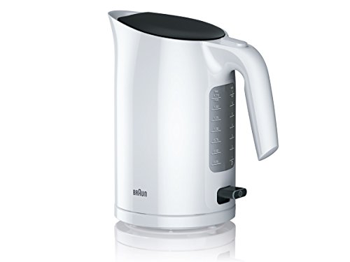 Braun Household WK 3110 WH Wasserkocher | Füllmenge 1,7 l | 3.000 Watt | Schnellkochsystem | Herausnehmbarer Anti-Kalk-Filter | Große Wasserstandsanzeige | BPA Frei | Weiß