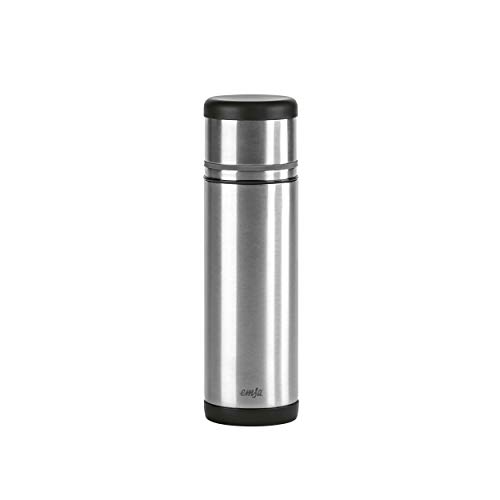 Emsa 509237 Isolierflasche, Mobil genießen, 500 ml, Safe Loc Pro Verschluss, Schwarz-Anthrazit, Mobility