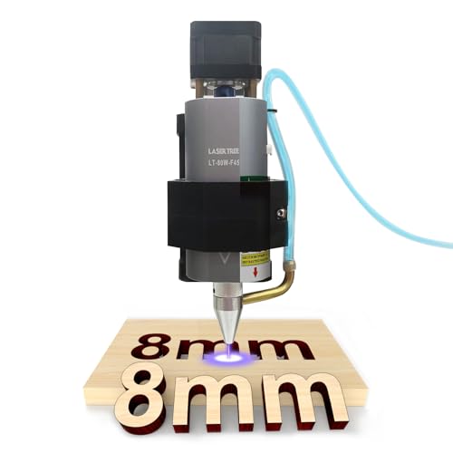 LASER TREE CNC 3018 Lasermodul Kit, 10W optische Leistung Laserkopf mit Luftunterstützung, feste Brennweite 45mm Lasergravur-Modul, doppelte Punktverdichtung Kompatibel mit CNC 3018 Maschine, 12V