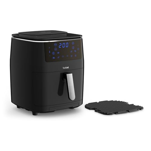Tefal Easy Fry Grill & Steam Heißluftfritteuse, 3-in-1 (Air Fryer, Grill und Dampfgarer), 7 automatische Programme, 6,5 Liter, energiesparend, gesunde Friteuse ohne Öl, schwarz, FW2018