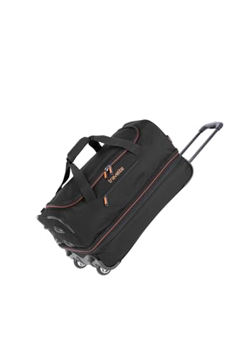 Travelite Trolley Reisetasche mit Rollen mittelgroß, erweiterbar, Basics, Weichgepäck Rolltasche mit Dehnfalte, 55 cm, 51-64 Liter